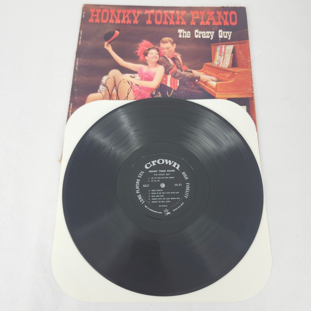 Crown Records Honky Tonk Piano The Crazy Guy Vinyl‎ LP CLP 5037 Vintage Music